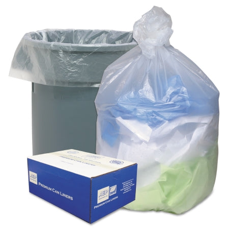 Ultra Plus - Trash Bag 33 gal. Natural HDPE 11 Mic. 33 X 40 Inch Star Seal Bottom Coreless Roll - WBIHD334011N