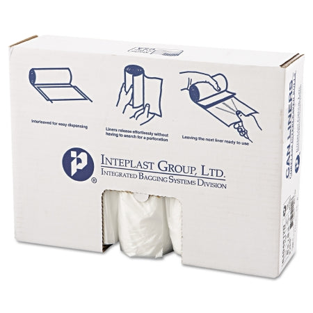 Inteplast Group - Trash Bag 45 gal. Clear HDPE 12 Mic. 40 X 48 Inch Star Seal Bottom Coreless Roll - IBSS404812N
