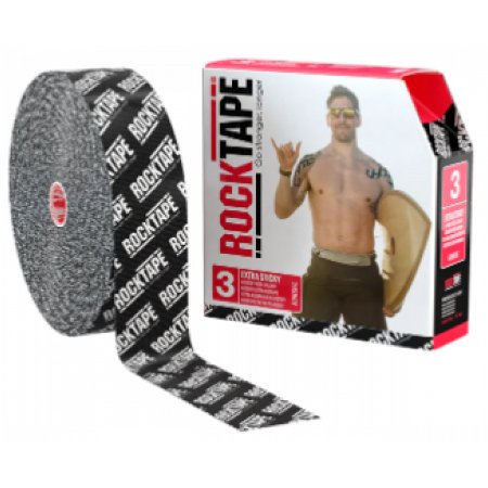 Rock Tape Extra Sticky - Kinesiology Tape Water Resistant Cotton / Nylon 2 Inch X 35 Yard Black Logo NonSterile - 081678861