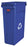 Rubbermaid Slim Jim - Recycling Container 23 gal. Rectangular Blue Resin Open Top - Rj Schinner Co - FG354007BLUE-EA