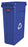 Rubbermaid Slim Jim - Recycling Container 23 gal. Rectangular Blue Resin Open Top - FG354007BLUE-EA