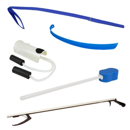 Fabrication Enterprises Adl Hip / Knee Equipment Kit Fablife Reacher - 32 Inch Length / Shoehorn - 18 Inch Length / Leg Lifter - 32 Inch Length - 66-0283