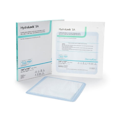 HydraLock SA - Super Absorbent Dressing 7.87 X 7.87 Inch Polymer Square Sterile - 60770