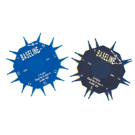 Alimed Discriminator Baseline Discrim-A-Gon Plastic, Blue / Black, 1 To 25 Mm Intervals - 32402