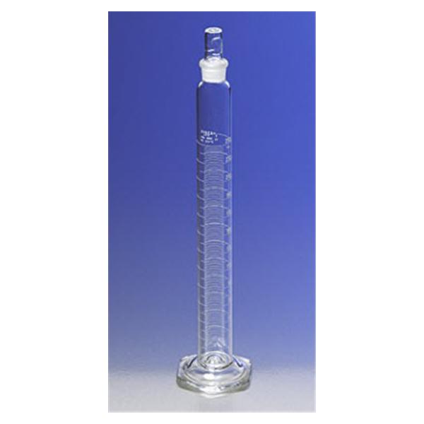 Corning Glass Works Pyrex Mixing Cylinder Glass Barrelhead Stopper White Scale 25Ml Ea - 08566B