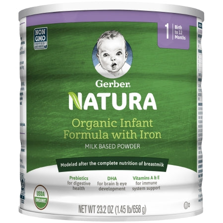 Nestle Healthcare Nutrition Infant Formula Gerber Natura Stage 1 Organic 23.2 Oz. Can Powder - 5000093714