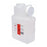 Leaktight - Sharps Container 1.5 Gallon Translucent Base / White Lid Horizontal / Vertical Entry Screw On Lid - Post Medical - 2201-LPBW-22