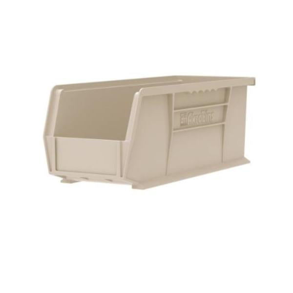 Akro-Mils Bin Storage Akrobins 14-3/4X5-1/2X5" Stone Polymer With Label Holder 12/Case - 30234STONE