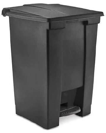 Rubbermaid - Trash Can 12 gal. Square Black Plastic Step On - Uline - H-2668BL