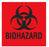 Uline Pre-Printed Label  Warning Label Bioharzard With Symbol Red 2 X 2 Inch - S-3562