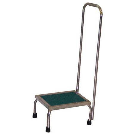 Newmatic Medical - Step Stool with Handrail MRI 1 Step Stainless Steel Frame - 12362