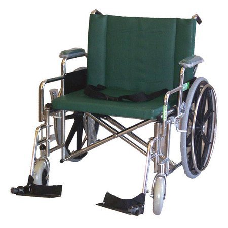 Newmatic Medical - MRI Non-Magnetic Bariatric Wheelchair Full Length Arm Removable Footrest Forest Green Upholstery 26 Inch Seat Width Adult 550 lbs. Weight Capacity - 11591