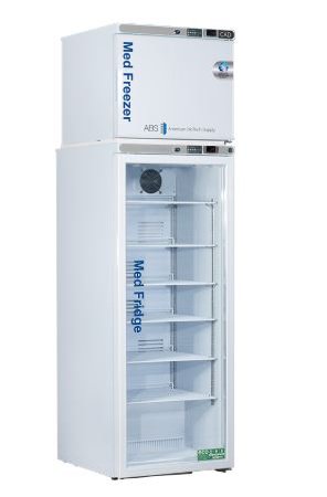ABS - Refrigerator / Freezer Pharmaceutical 12 cu.ft. 2 Swing Doors; 1 Glass, 1 Solid Automatic Defrost - PH-ABT-HC-RFC12GA-CAD