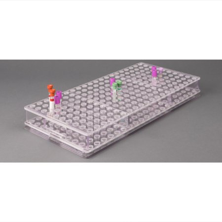 Poltex Carrier Rack Blood Tube Rack 200 Place 17 Mm Tube Size Clear 2-1/2 X 10 X 20-3/4 Inch - BLDTUBE200