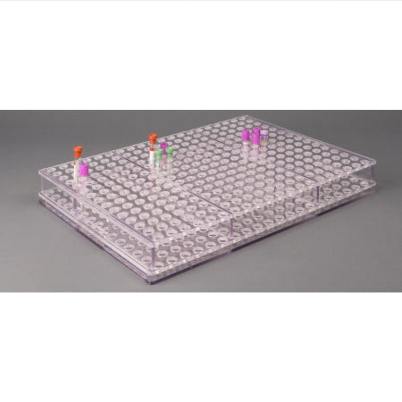 Poltex - Carrier Rack Blood Tube Rack 300 Place 17 mm Tube Size Clear 2-1/2 X 15 X 20-3/4 Inch - BLDTUBE300
