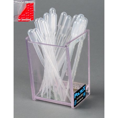Poltex Pipette Holder 2-1/2 X 3 X 4 Inch, Clear For Transfer Pipettes / Swabs - TXFRCUP-T