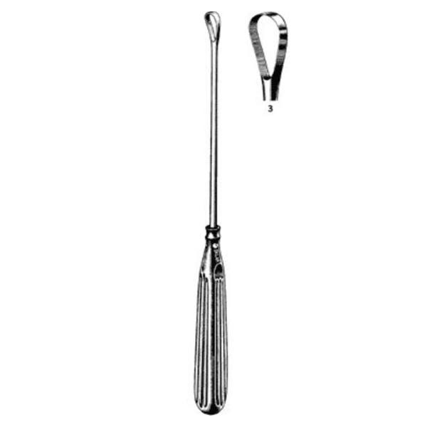 Sklar Instruments Curette Uterine Sims 11" #3 Sharp Tip Stainless Steel Ea - 90-5423