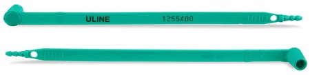 Uline - Tamper Evident Truck Seal Numbered Green Polypropylene 3/8 X 8 Inch - S-13677G