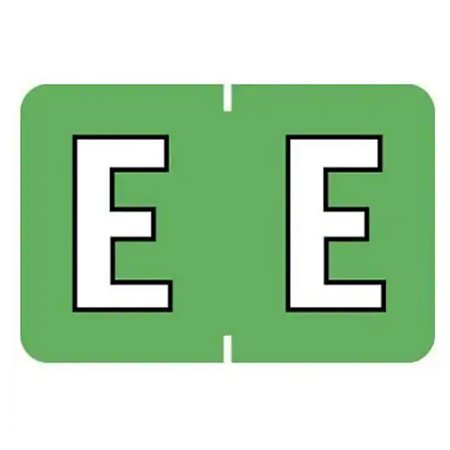 Barkley - Pre-Printed Label Chart Tab Green Laminated E E White Alpha Series 3 X 1-1/2 Inch - 901-34122