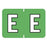 Barkley - Pre-Printed Label Chart Tab Green Laminated E E White Alpha Series 3 X 1-1/2 Inch - 901-34122