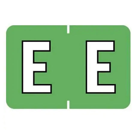 Medical Arts Press Pre-Printed Label Barkley Chart Tab E E Green 3 X 1-1/2 Inch - 901-34122