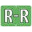 Barkley - Pre-Printed Label Chart Tab Green Laminated R R White Alpha Series 6 X 1-1/2 Inch - 901-34136