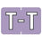 Barkley - Pre-Printed Label Chart Tab Lavender Laminated T T White Alpha Series 8 X 1-1/2 Inch - 901-34138