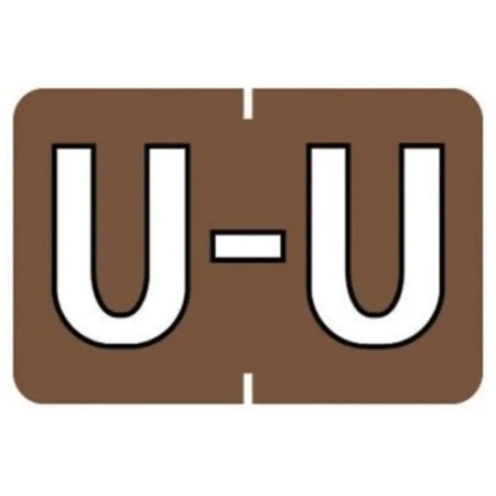 Medical Arts Press Pre-Printed Label Barkley Chart Tab U U Brown 9 X 1-1/2 Inch - 901-34139