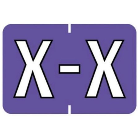Barkley - Pre-Printed Label Chart Tab Purple Laminated Z Z White Alpha Series 10 X 1-1/2 Inch - 901-34142Q