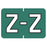 Barkley - Pre-Printed Label Chart Tab Dark Green Laminated Z Z White Alpha Series 11 X 1-1/2 Inch - 901-34144Q