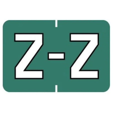 Medical Arts Press Pre-Printed Label Barkley Chart Tab Z Z Dark Green 11 X 1-1/2 Inch - 901-34144Q