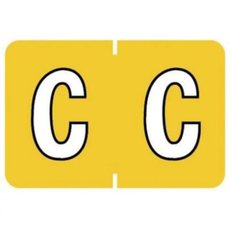 Medical Arts Press Pre-Printed Label Barkley Chart Tab C C Yellow 13 X 1-1/2 Inch - 901-34120Q