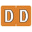 Medical Arts Press Pre-Printed Label Barkley Chart Tab D D Orange 14 X 1-1/2 Inch - 901-34121