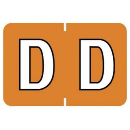 Barkley - Pre-Printed Label Chart Tab Orange Laminated D D White Alpha Series 14 X 1-1/2 Inch - 901-34121