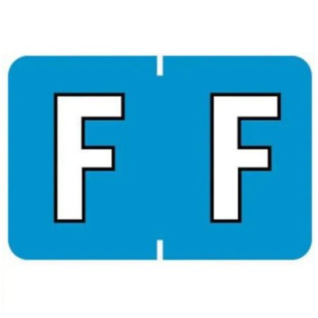 Barkley - Pre-Printed Label Chart Tab Blue Laminated F F White Alpha Series 15 X 1-1/2 Inch - 901-34123