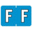 Barkley - Pre-Printed Label Chart Tab Blue Laminated F F White Alpha Series 15 X 1-1/2 Inch - 901-34123