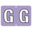Barkley - Pre-Printed Label Chart Tab Lavender Laminated G G White Alpha Series 16 X 1-1/2 Inch - 901-34124Q