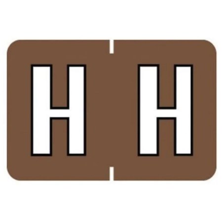 Barkley - Pre-Printed Label Chart Tab Brown Laminated H H White Alpha Series 17 X 1-1/2 Inch - 901-34125Q
