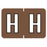 Barkley - Pre-Printed Label Chart Tab Brown Laminated H H White Alpha Series 17 X 1-1/2 Inch - 901-34125Q