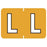 Barkley - Pre-Printed Label Chart Tab Yellow Laminated L L White Alpha Series 20 X 1-1/2 Inch - 901-34129