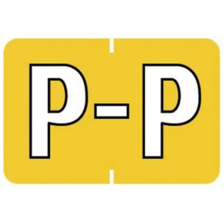 Barkley - Pre-Printed Label Chart Tab Yellow Laminated P P White Alpha Series 23 X 1-1/2 Inch - 901-34134