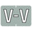 Barkley - Pre-Printed Label Chart Tab Teal Laminated V V White Alpha Series 25 X 1-1/2 Inch - 901-34140