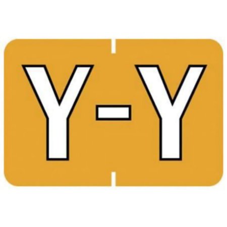 Barkley - Pre-Printed Label Chart Tab Yellow Laminated Y Y White Alpha Series 27 X 1-1/2 Inch - 901-34143