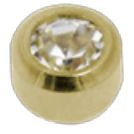 Medisystem Ear Piercing Kit, Gntl Pierce Gold Titanium Cryst Bezel 3Mm - 7537-0204-PPS-K