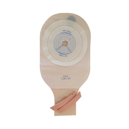 Safe n' Simple - Ostomy Pouch One-Piece System 12 Inch Length Drainable Flat, Trim to Fit - SNS12B10F
