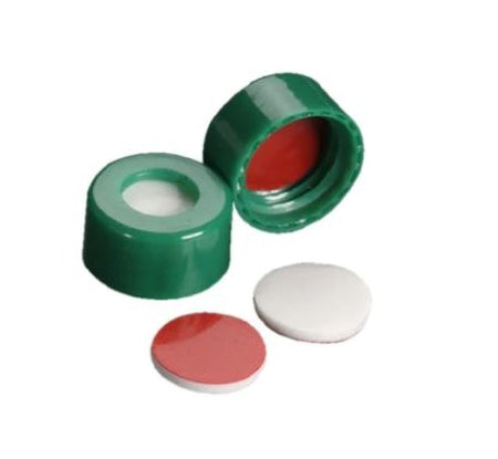 Wheaton MicroLiter - Vial Closure PTFE / Silicone Screw Cap with Septum Green 9 mm NonSterile - 09-0030G