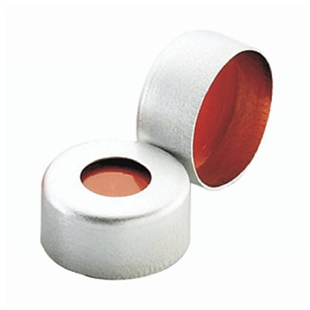 Wheaton - Vial Closure Aluminum / PTFE / Rubber Open Top Seal Red 11 mm For use with 12 X 32 mm Crimp Top Vials NonSterile - 224219-01