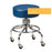 Chrome Series - Base Stool Backless Screw Adjustment 4 Casters Yellow - 2102-3YLW