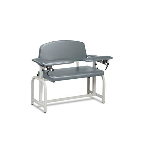 X Series - Bariatric Blood Drawing Chair Padded Flip up Arms Gunmetal Gray - 40130-GU