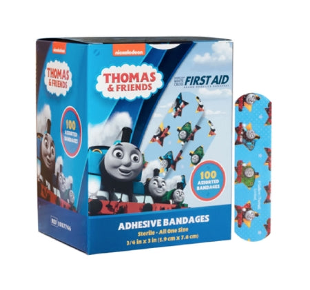 Dukal Adhesive Strip 3/4 X 3 Inch Plastic Rectangle Kid Design (Thomas & Friends) Sterile - 1087746